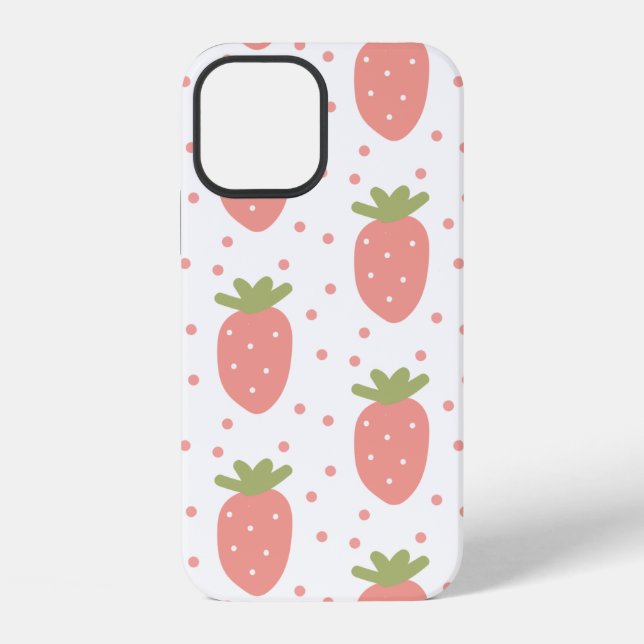 Früchte Erdbeeren Hintergrund iPhone 12 Hülle (Rückseite)