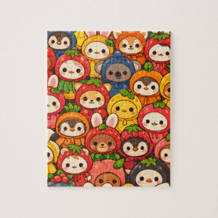 Früchte-Freunde-Parade Süße Tier Chibi