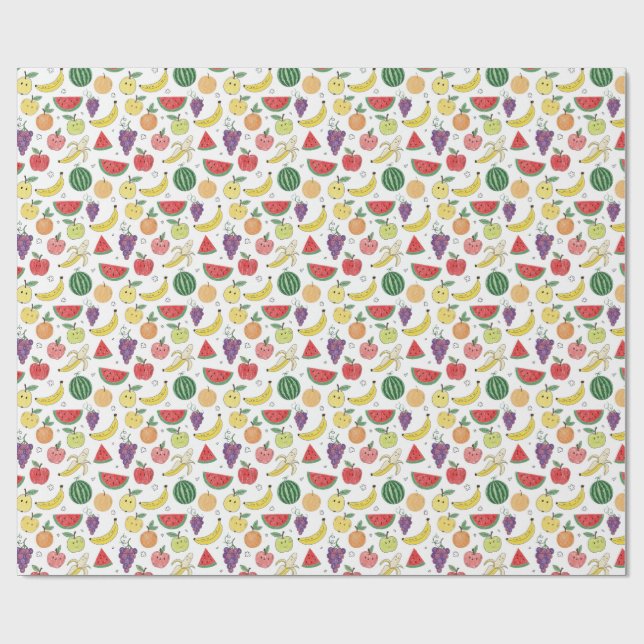 Früchte Geschenkpapier (Flach)