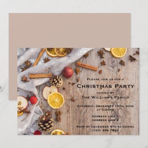 Früchte & Gewürzdekorative Weihnachtsfeiertage Par Einladung