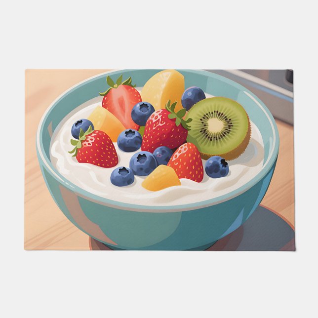 Früchte-Joghurt-Schale Fußmatte (Vorderseite)
