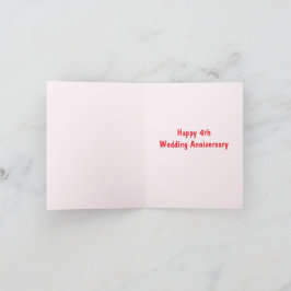 Früchte Jubiläum 4. Hochzeitskarte Karte