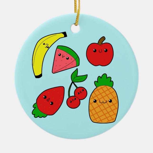 Früchte Keramikornament (Vorne)