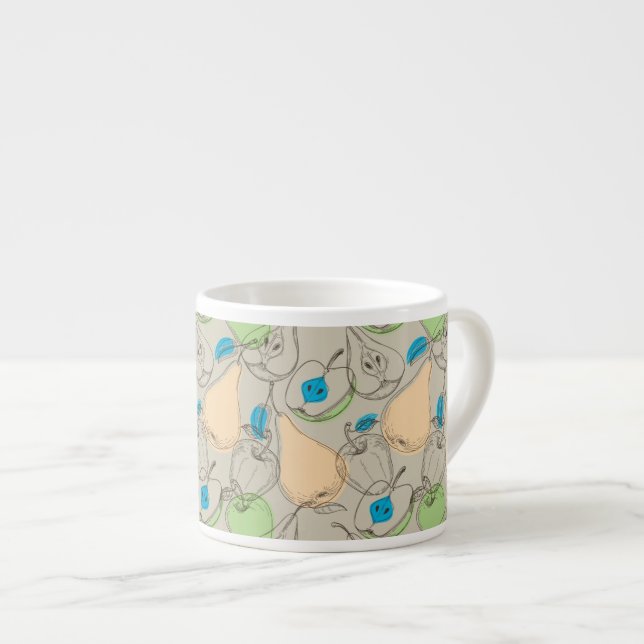 Früchte-Muster Espressotasse (Vorderseite Rechts)