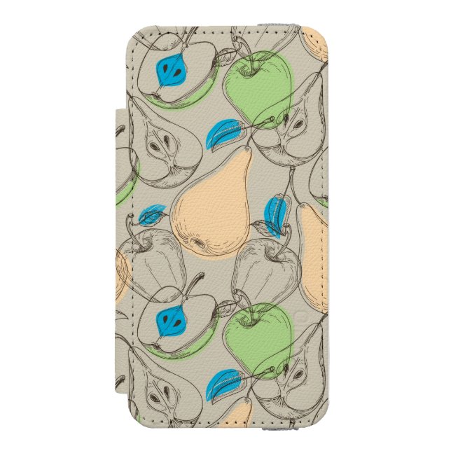 Früchte-Muster Incipio iPhone Geldbeutel-Hülle (Folio Vorderseite)
