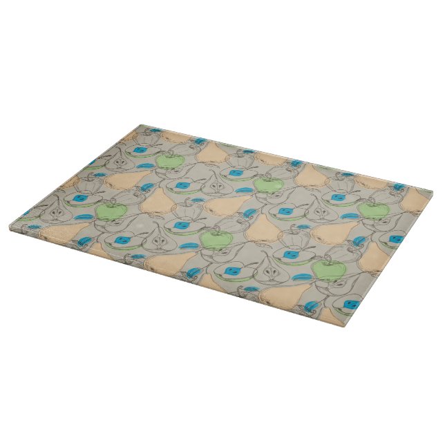 Früchte-Muster Schneidebrett (Ecke)
