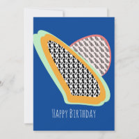 Früchte Papaya Dragonfruit Happy Birthday Card