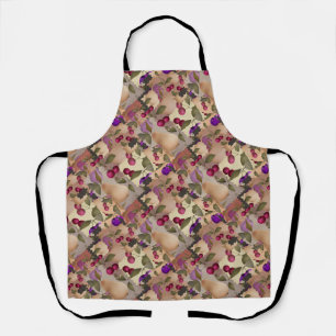 Früchte, Patchwork, Beeren, Birne, Kirsche, Pflaum Schürze