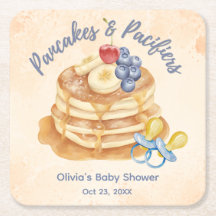 Früchte-Pfannkuchen & Schnuller Gingham-Baby-Party