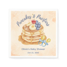 Früchte-Pfannkuchen & Schnuller Gingham-Baby-Party