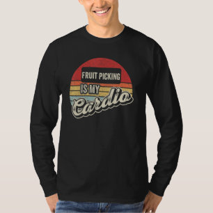 Früchte pflücken ist mein Cardio Retro Fruchternte T-Shirt
