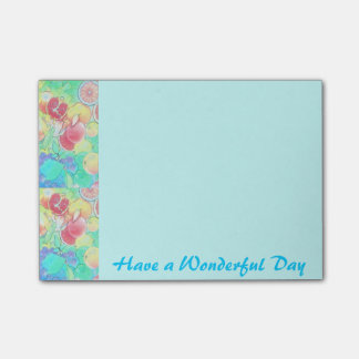 Früchte Posten-it® Anmerkungen 4 x haben einen Post-it Klebezettel