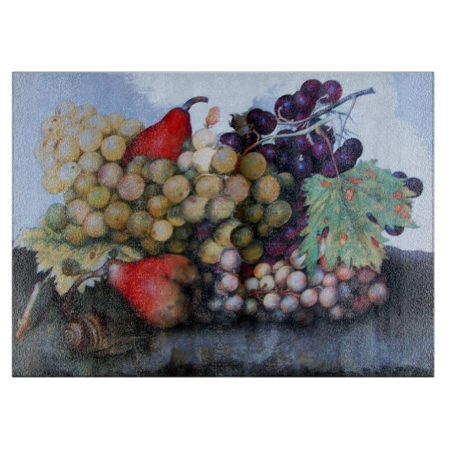 FRÜCHTE/ROTE WEISSE GRABEN UND FARBEN DER SAISON SCHNEIDEBRETT (Vorderseite)