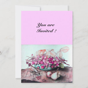 FRÜCHTE/STRAWBERRIEN UND ERBEN DER SAISON EINLADUNG