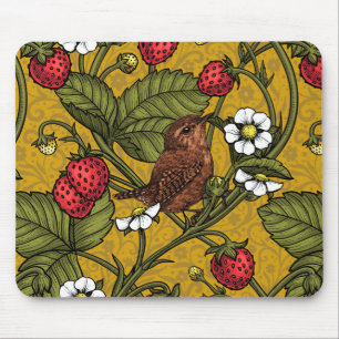 Früchte und Erdbeeren auf Mustrard Mousepad