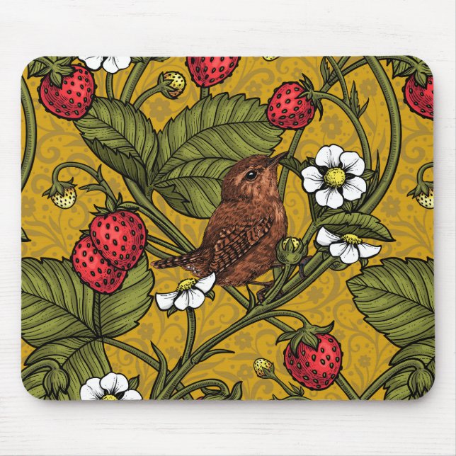 Früchte und Erdbeeren auf Mustrard Mousepad (Vorne)