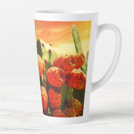 Früchte und roter Himmel Milchtasse