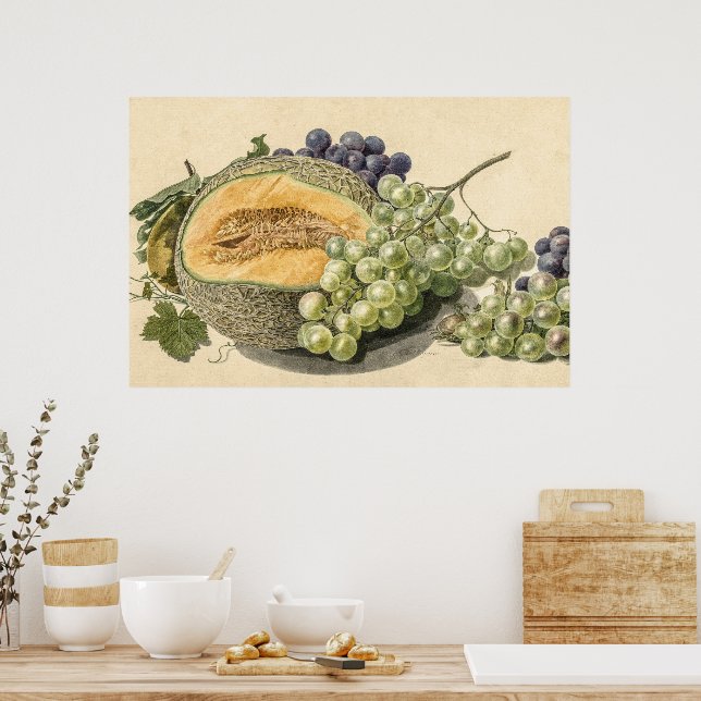 Früchte von Michiel van Huysum Poster (Küche)