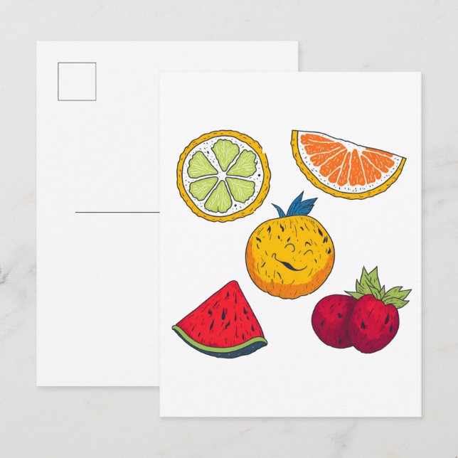 Früchte von Nico  Postkarte (Vorne/Hinten)