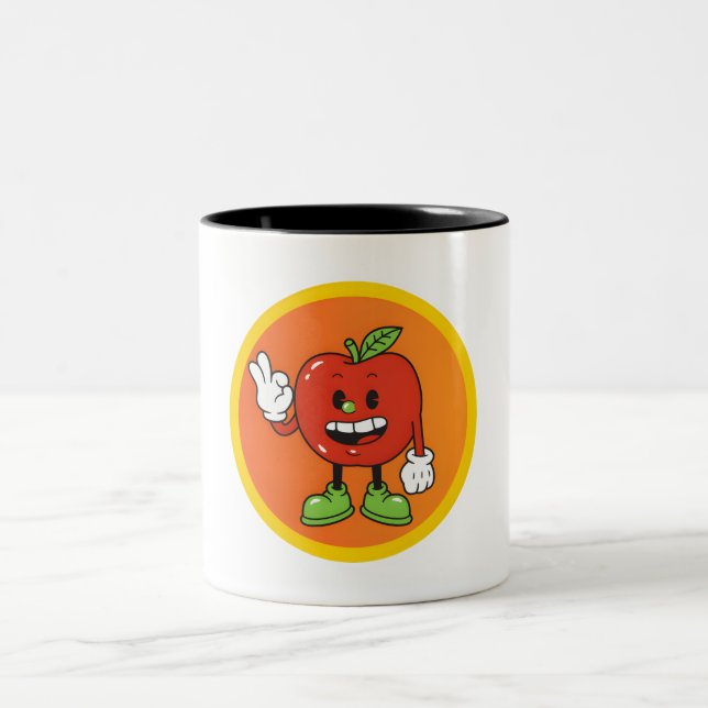 Früchtefreunde Zweifarbige Tasse (Mittel)