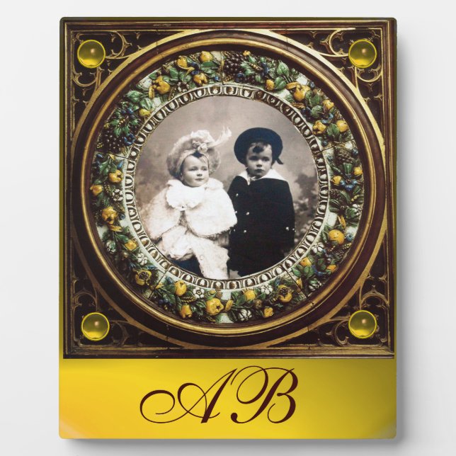 FRUCHTENINNENRENAISSANCE OBST MONOGRAMM FOTOPLATTE (Vorderseite)