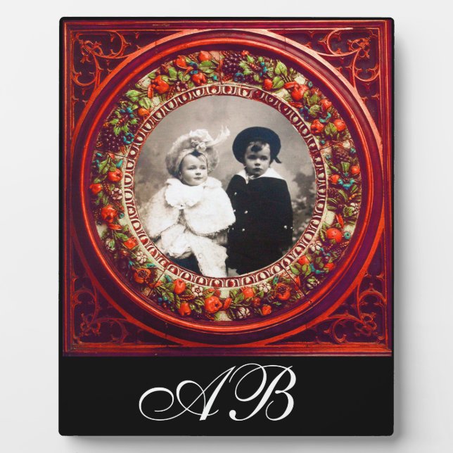 FRUCHTENINNENRENAISSANCE OBST MONOGRAMM FOTOPLATTE (Vorderseite)