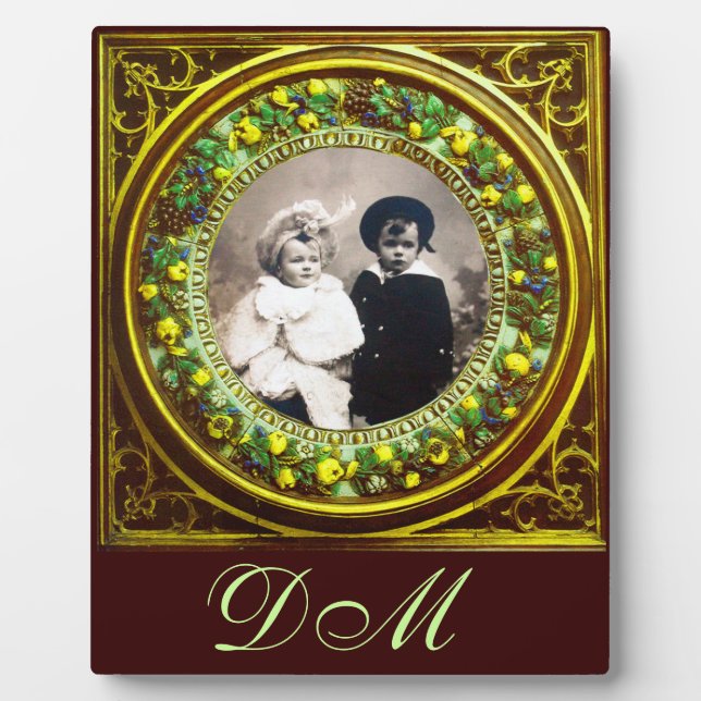 FRUCHTENINNENRENAISSANCE OBST MONOGRAMM FOTOPLATTE (Vorderseite)