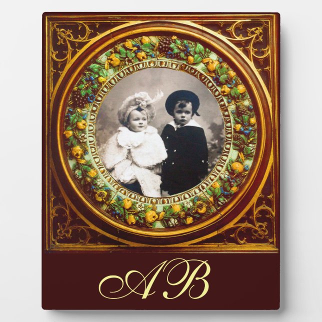 FRUCHTENINNENRENAISSANCE OBST MONOGRAMM FOTOPLATTE (Vorderseite)
