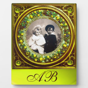 FRUCHTENINNENRENAISSANCE OBST MONOGRAMM FOTOPLATTE