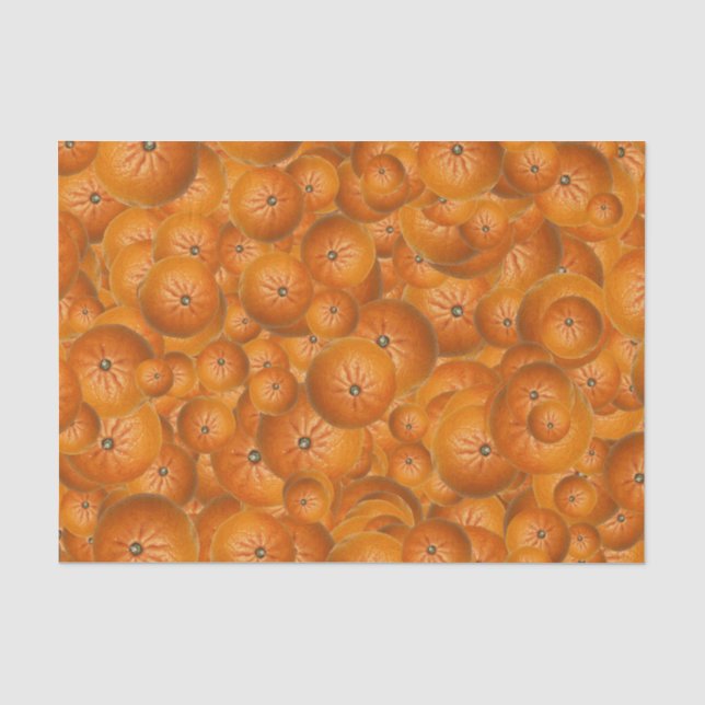 Fruchtes Fun Mandarine Druckmuster Seidenpapier (Vorderseite)