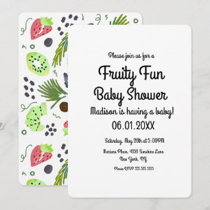 Früchtesalat Sommer Bunt Fruchtig Baby Shower Einladung