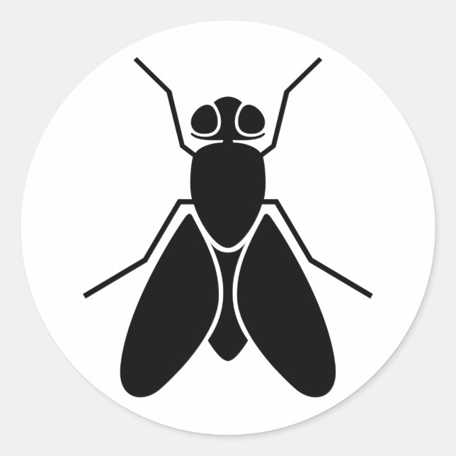 Fruchtfliege Runder Aufkleber (Vorderseite)