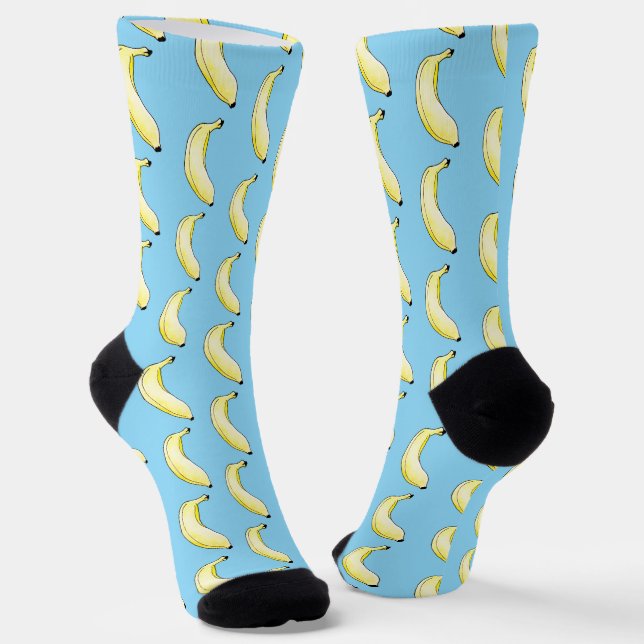 Fruchtgelbe Banane Socken (Gewinkelt)