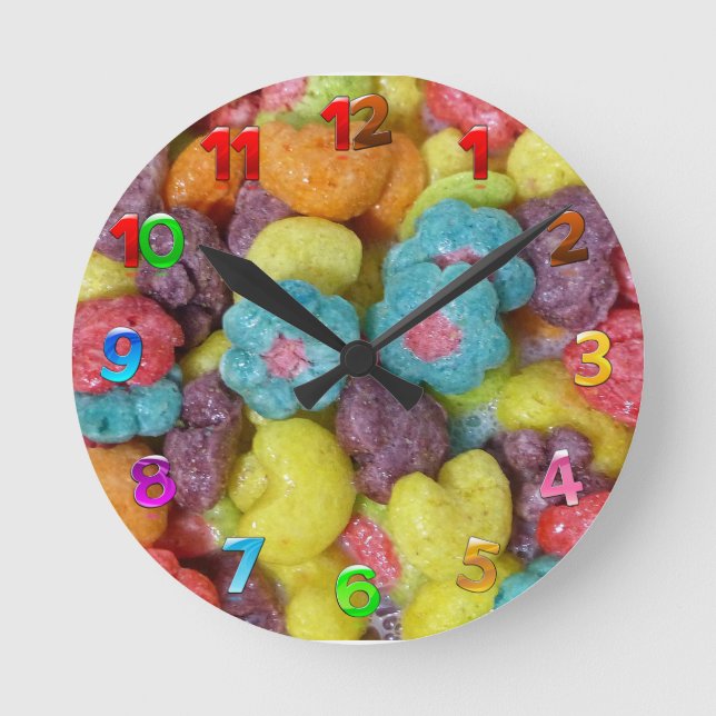 Fruchtgetreide Runde Wanduhr (Vorderseite)