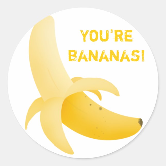 Fruchtige Bananenaufkleber Runder Aufkleber (Vorderseite)