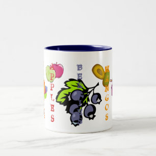 Fruchtige Blaubeeren Zweifarbige Tasse