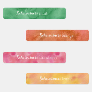 Fruchtige Farben Lip Balm Produktetiketten Etiketten
