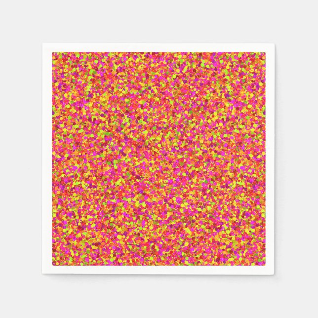 Fruchtige Glitzer Dots PAPIERNAPKINS Serviette (Vorderseite)