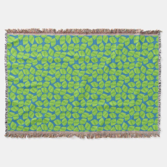 Fruchtige grüne Grenzen auf blauem Hintergrund, um Decke (Vorderseite)