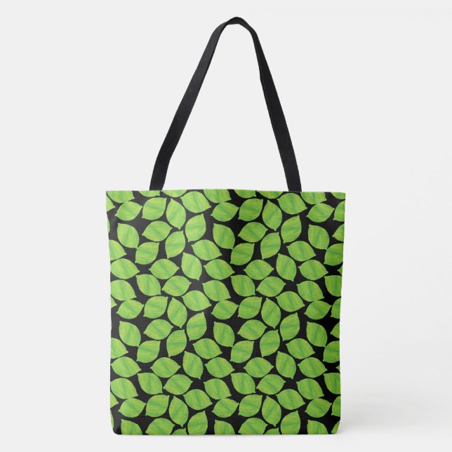 Fruchtige grüne Limes, schwarzer Hintergrund, um s Tasche (Vorderseite)