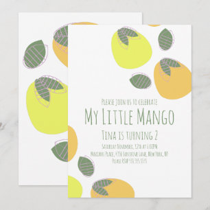 Fruchtige kleine Mango Tropical Invitation Einladung