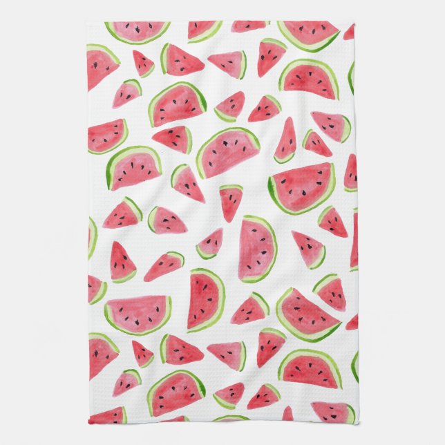 Fruchtige Wassermelonen Aquarell Küchentücher (Vertikal)