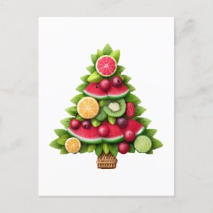 Fruchtige Weihnachtsbaum Gesunde Urlaubsgestaltung Feiertagspostkarte