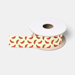 Fruchtiger Sommer-Spaß-rotes Wassermelone-Muster Satinband