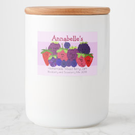 Fruchtiger Spaß Mixed Berry Design Lebensmitteletikett