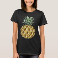 fruchtiges Ananas Lächeln Gesicht grün gelbe Fruch