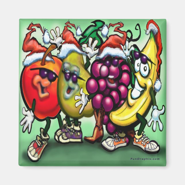 Fruchtiges Weihnachten Magnet (Vorne)
