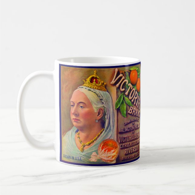 Fruchtkäfigmarke der 30er Jahre, Orangen der Marke Kaffeetasse (Links)