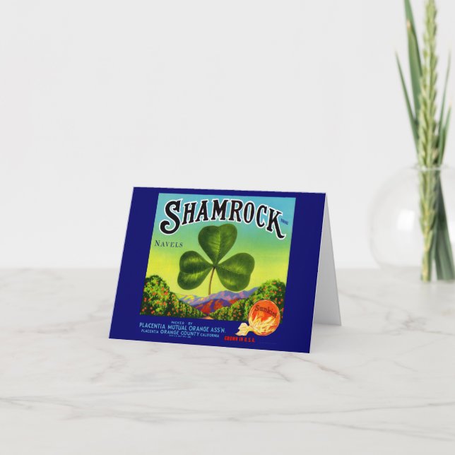 Fruchtkäfigmarke Kleeblatt Navel Orange aus den 30 (Vorderseite)