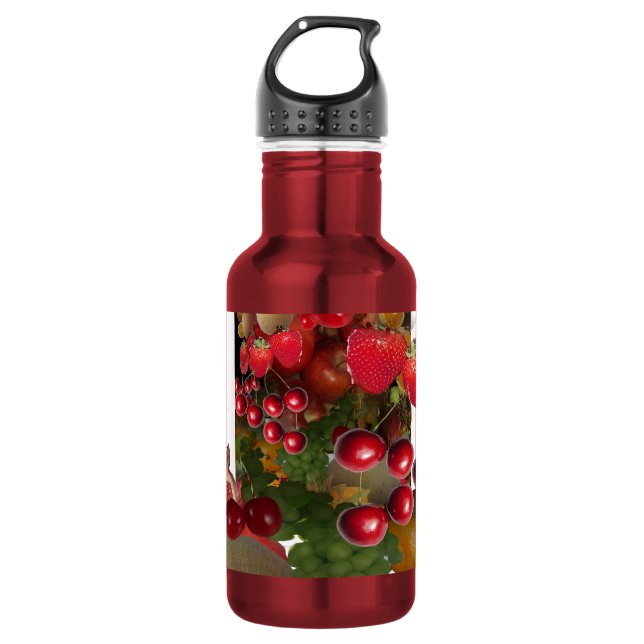 Fruchtkirschen Wasserflasche (Vorderseite)